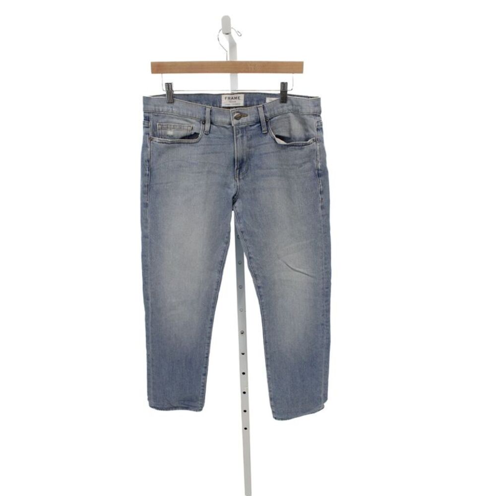Frame Denim Mens Straight Jeans Blue Cotton Size 32